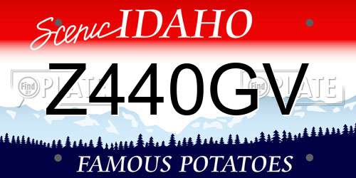 Z440GV Idaho License Plate