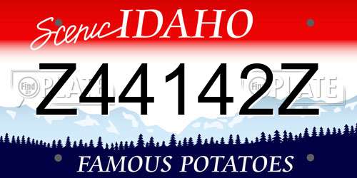 Z44142Z Idaho License Plate