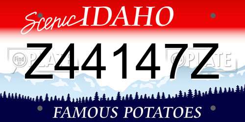 Z44147Z Idaho License Plate