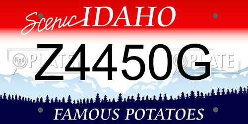 Z4450G Idaho License Plate