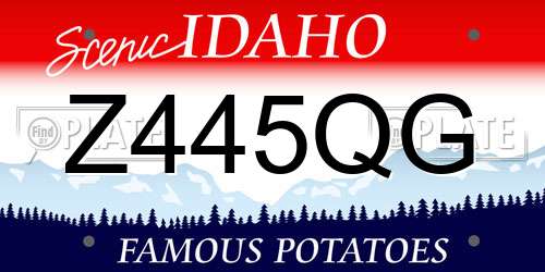 Z445QG Idaho License Plate