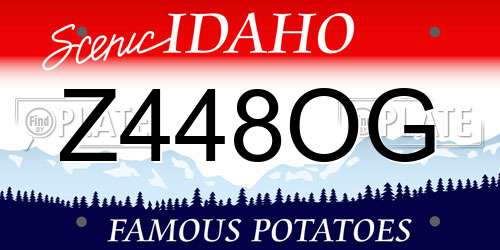 Z448OG Idaho License Plate