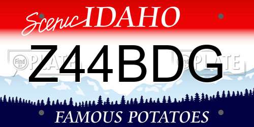 Z44BDG Idaho License Plate