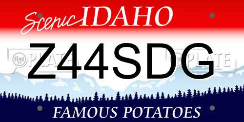 Z44SDG Idaho License Plate