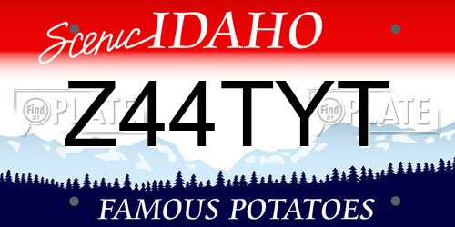 Z44TYT Idaho License Plate