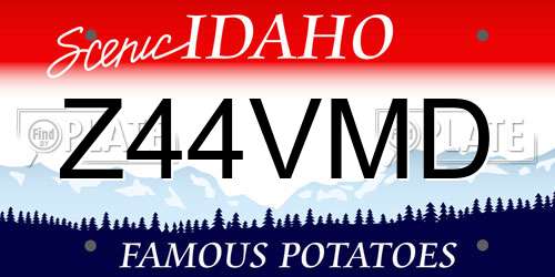 Z44VMD Idaho License Plate