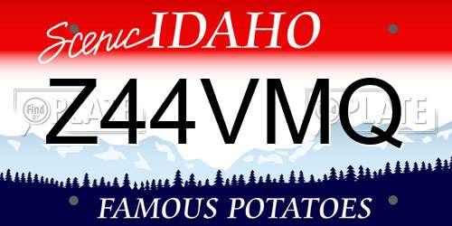 Z44VMQ Idaho License Plate