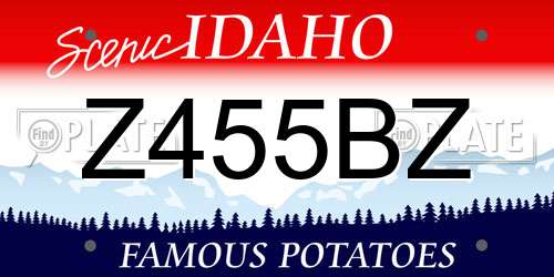 Z455BZ Idaho License Plate
