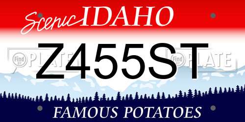 Z455ST Idaho License Plate