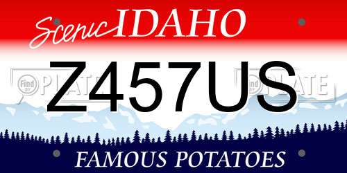 Z457US Idaho License Plate