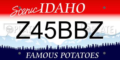 Z45BBZ Idaho License Plate
