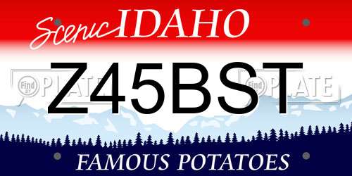 Z45BST Idaho License Plate