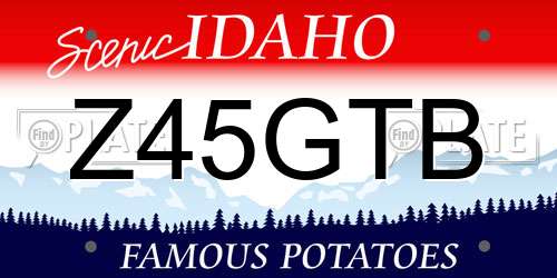 Z45GTB Idaho License Plate