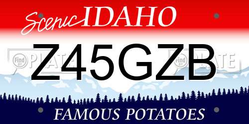 Z45GZB Idaho License Plate