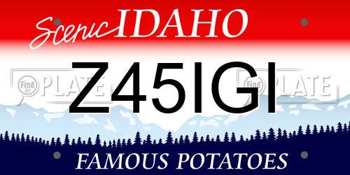 Z45IGI Idaho License Plate