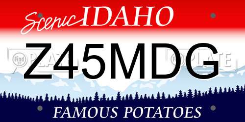 Z45MDG Idaho License Plate