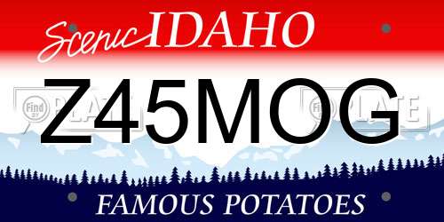 Z45MOG Idaho License Plate