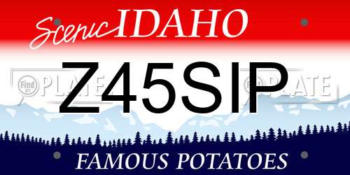 Z45SIP Idaho License Plate