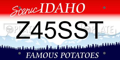 Z45SST Idaho License Plate