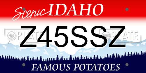 Z45SSZ Idaho License Plate