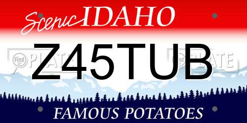 Z45TUB Idaho License Plate