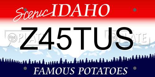 Z45TUS Idaho License Plate