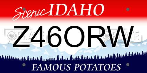 Z46ORW Idaho License Plate