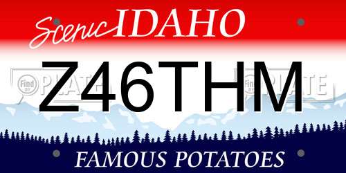 Z46THM Idaho License Plate