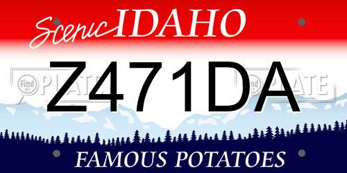 Z471DA Idaho License Plate