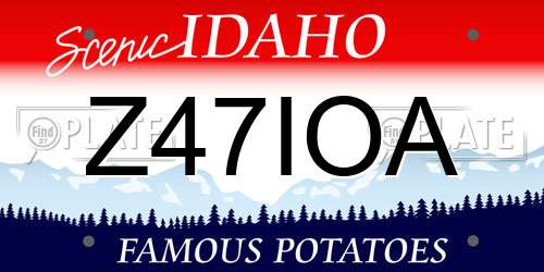 Z47IOA Idaho License Plate