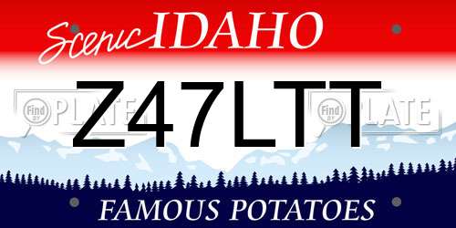 Z47LTT Idaho License Plate