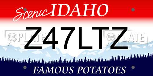 Z47LTZ Idaho License Plate