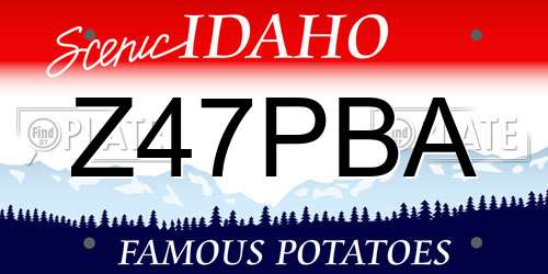 Z47PBA Idaho License Plate