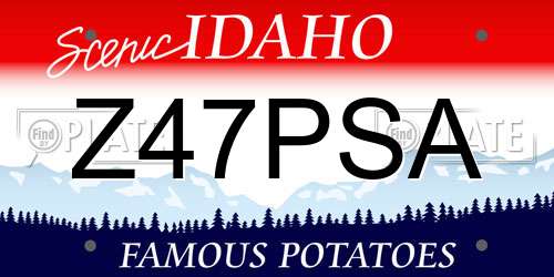 Z47PSA Idaho License Plate