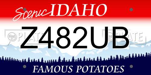 Z482UB Idaho License Plate