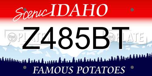 Z485BT Idaho License Plate