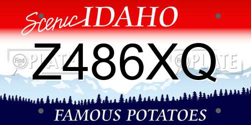 Z486XQ Idaho License Plate