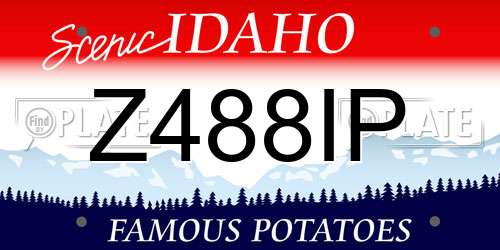 Z488IP Idaho License Plate