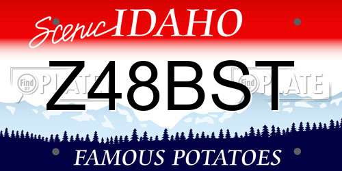 Z48BST Idaho License Plate