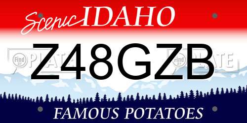 Z48GZB Idaho License Plate