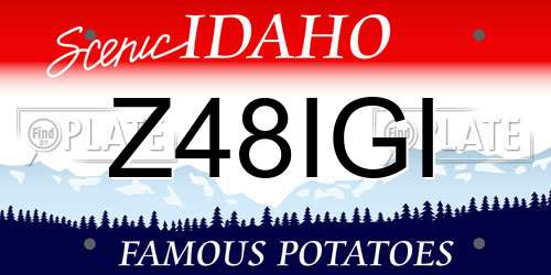 Z48IGI Idaho License Plate