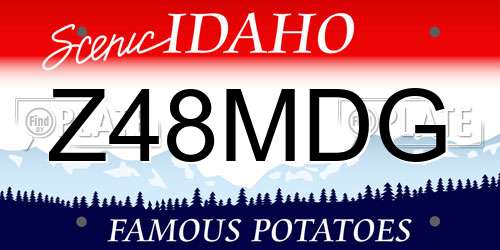 Z48MDG Idaho License Plate