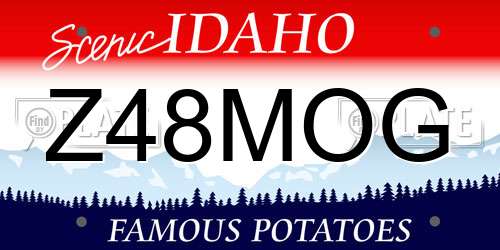 Z48MOG Idaho License Plate