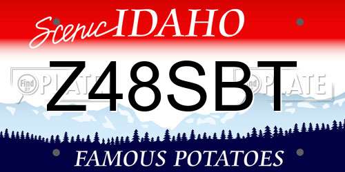 Z48SBT Idaho License Plate