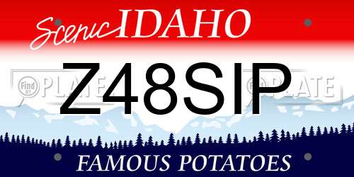 Z48SIP Idaho License Plate