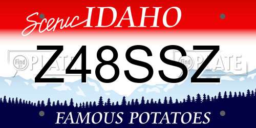 Z48SSZ Idaho License Plate