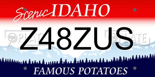 Z48ZUS Idaho License Plate