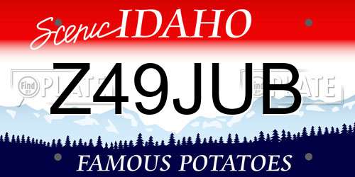 Z49JUB Idaho License Plate