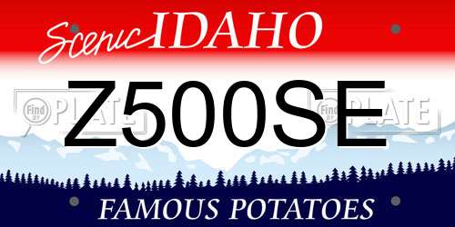 Z500SE Idaho License Plate