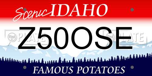 Z50OSE Idaho License Plate